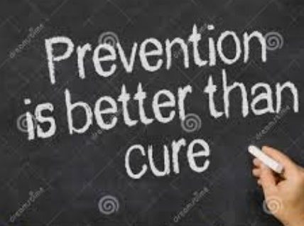 prevention is better than cure